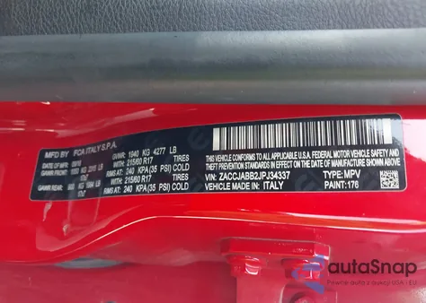 2018 Jeep Renegade Latitude Fwd из США, поврежденный, VIN ZACCJABB2JPJ34337